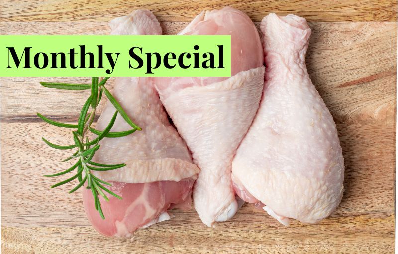 Meat (MC Kelly): 4 pack chicken legs - Monthly Special