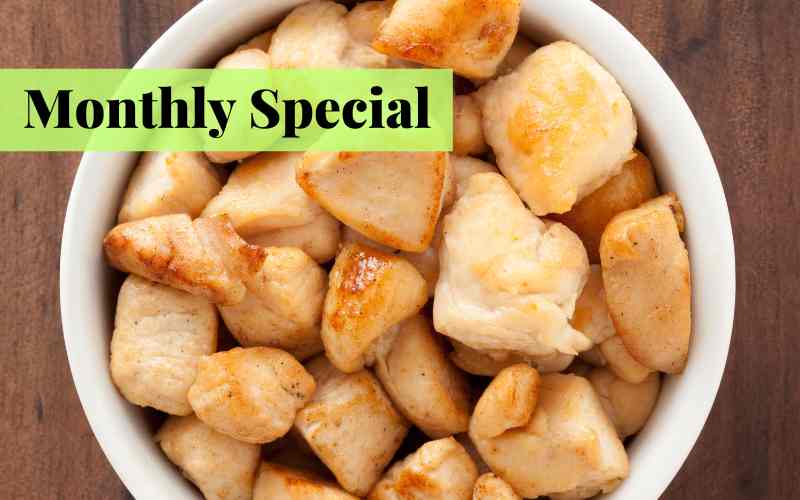 Meat (MC Kelly): Frozen diced Chicken 1kg - Monthly Special