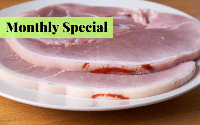 Meat (MC Kelly): 2 pack 10oz Gammon Steak - Monthly Special