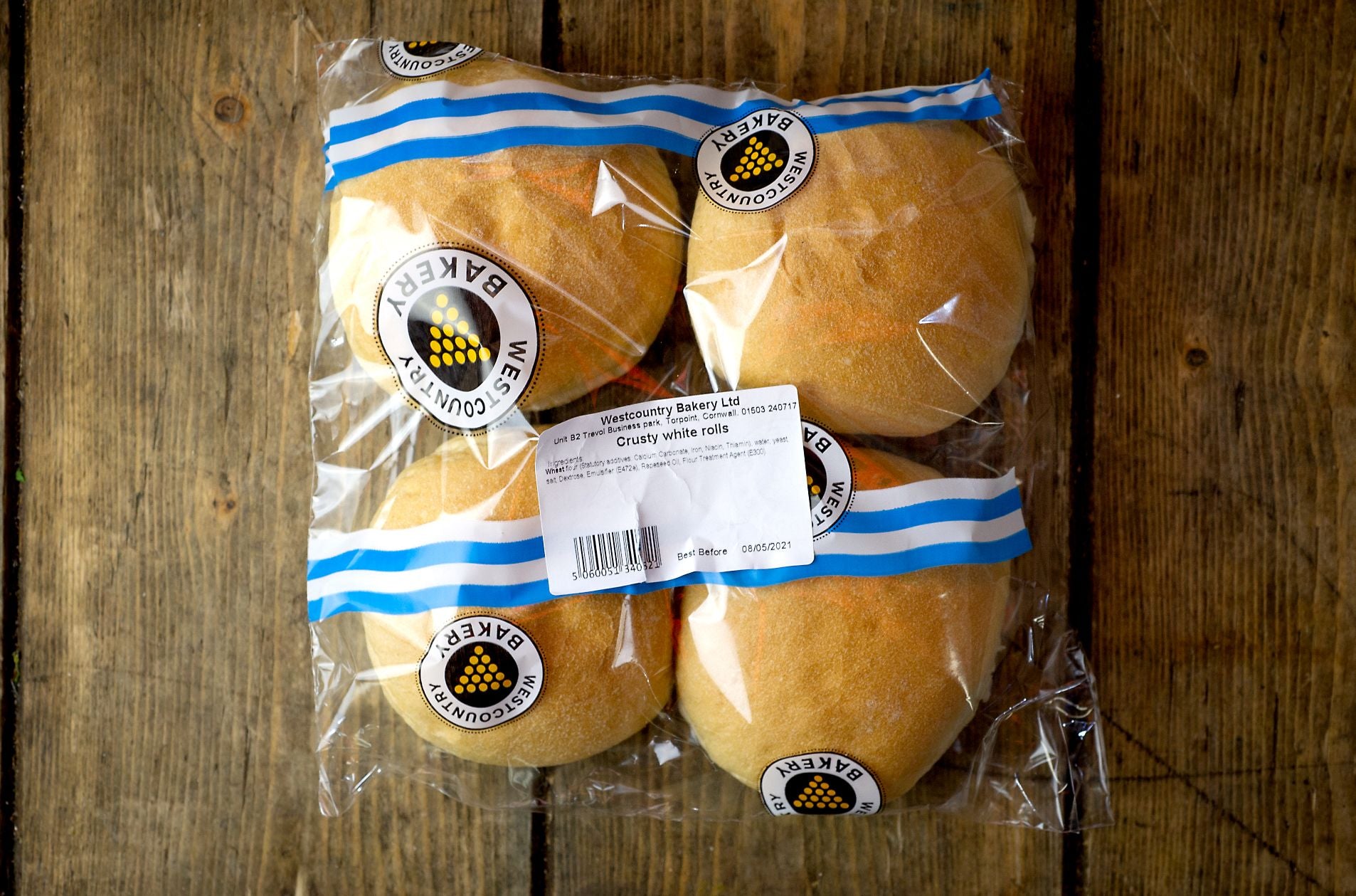 Bakery: Bread (Westcountry)- Crusty rolls x 4 (subscription)