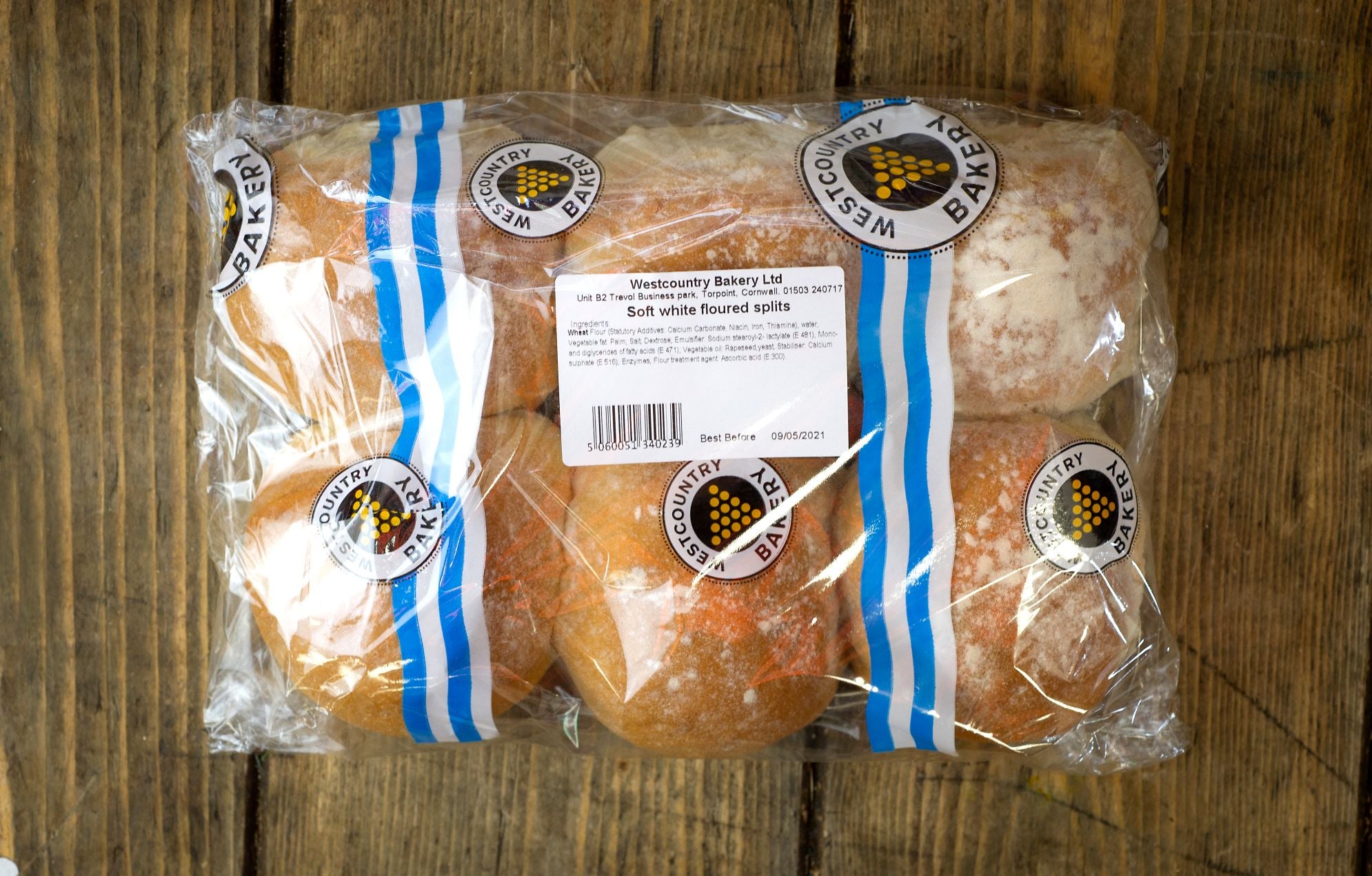 Bakery: Bread (Westcountry)- Splits x 6