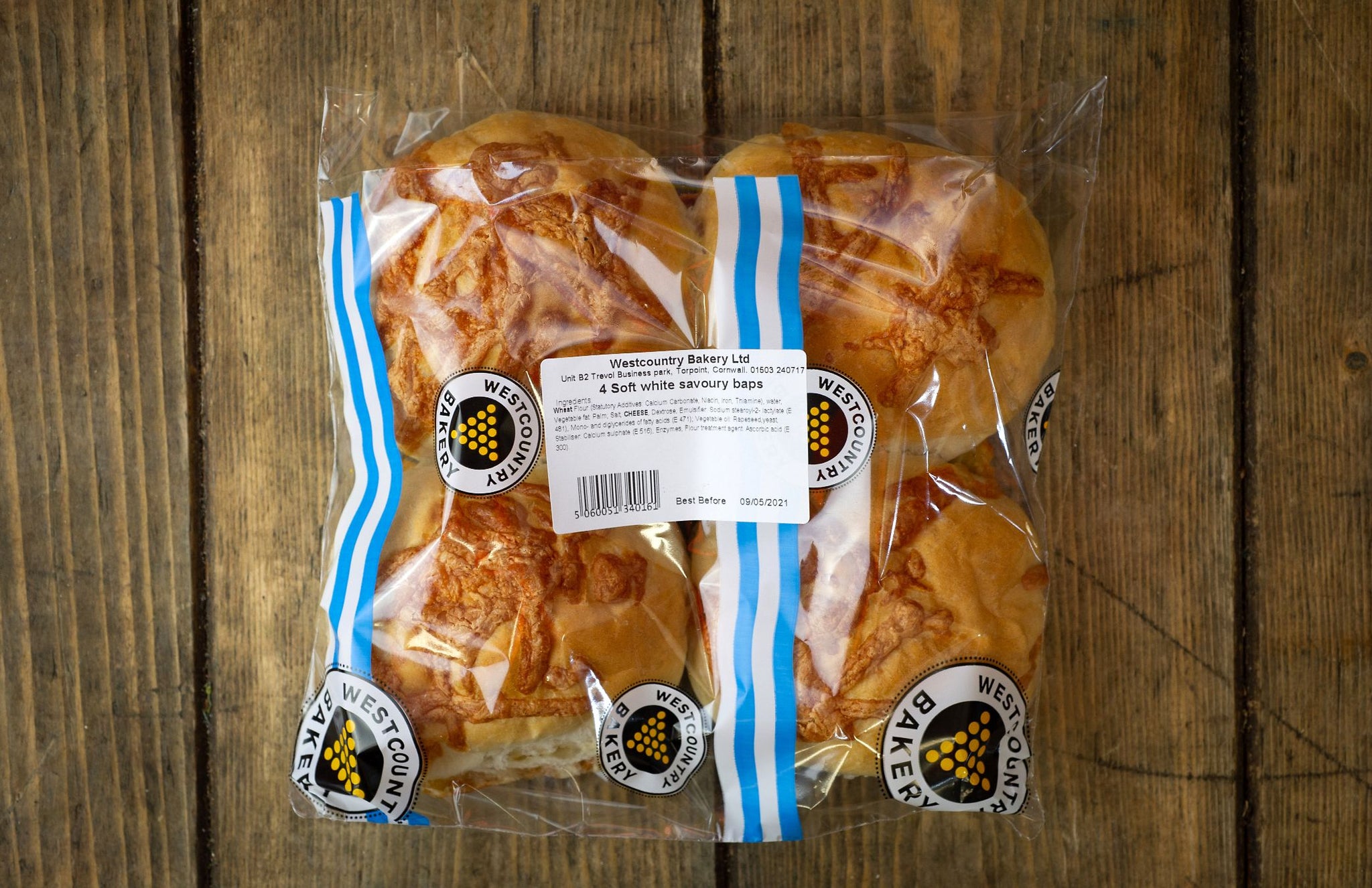 Bakery: Bread (Westcountry)- Savoury baps x 4