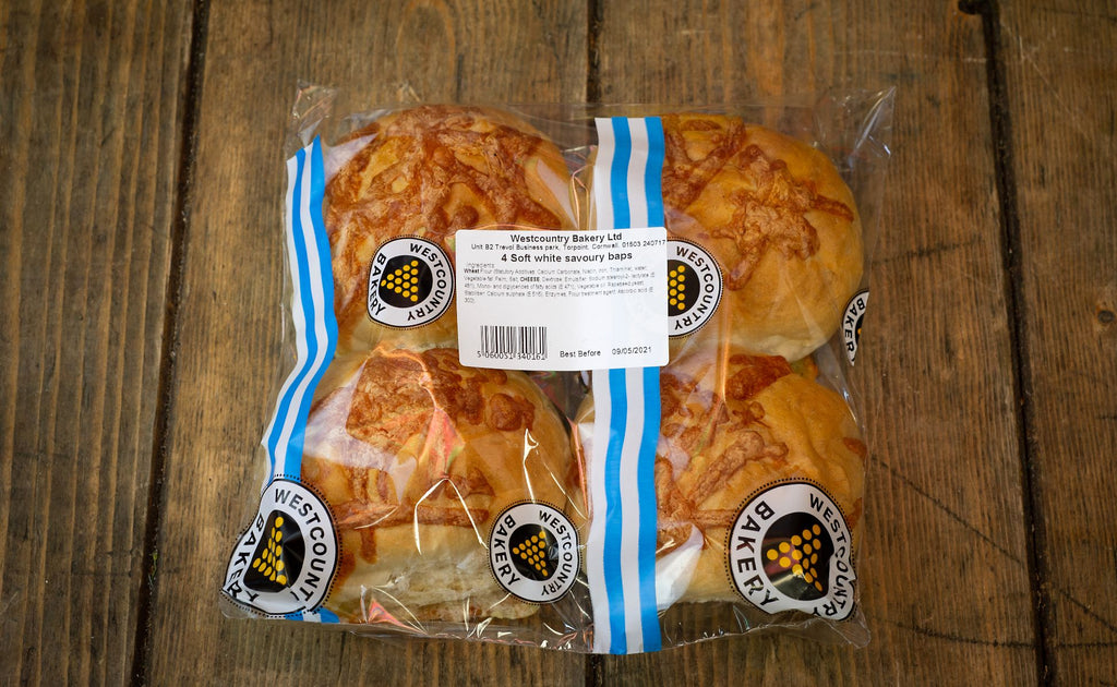 Bakery: Bread (Westcountry)- Savoury baps x 4