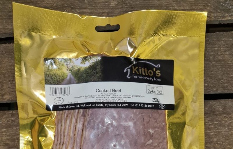 Meat (Kitto's): Cooked Beef (150g)