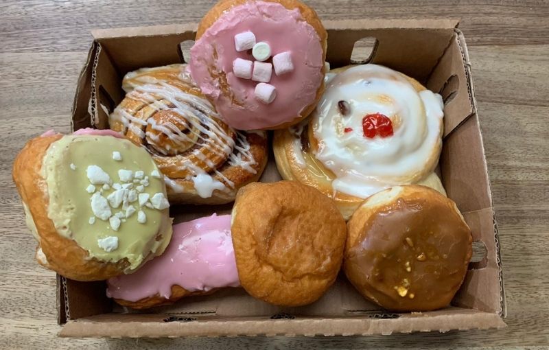 Bakery: Cakes (Westcountry)- Box of baby cinnamon doughnuts